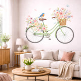 Alternate product view of Floral Bicycle Wall Decal.