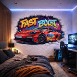 Alternate gallery view of 3D Race Car Wall Decal.