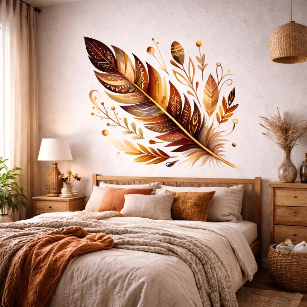 Alternate gallery view of Boho Feather Decal.