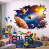 3D Galaxy Wall Decal displayed in a room setting.