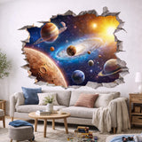 Alternate product presentation of 3D Galaxy Wall Decal.