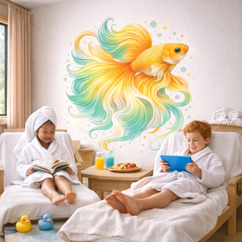 Additional product detail of Colorful Betta Fish Decal.