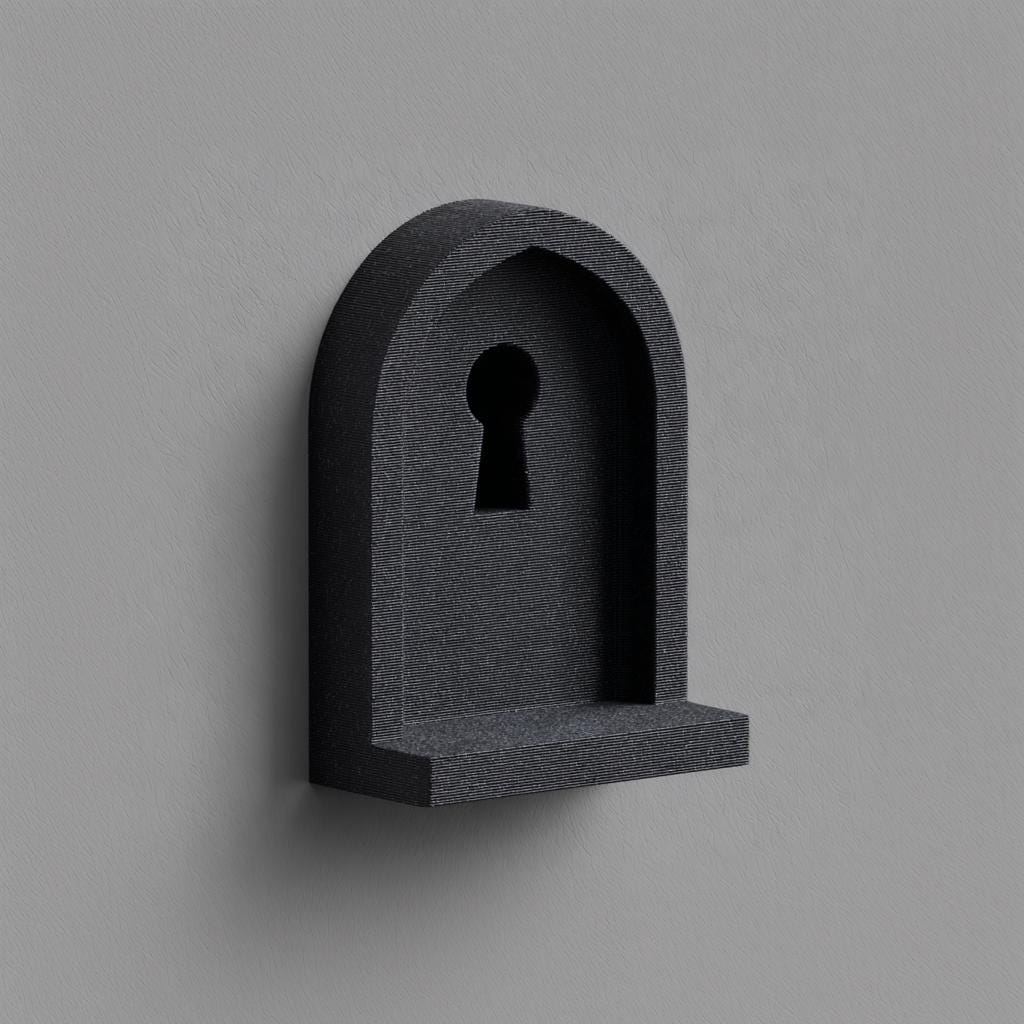 Product gallery view of 3D Printed Keyhole Wall Shelf.
