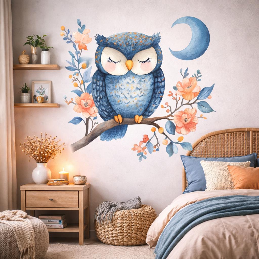 Product gallery view 2 of Sleeping Owl Wall Decal.