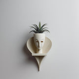 Alternate product view of 3D Printed Face Wall Planter Shelf.
