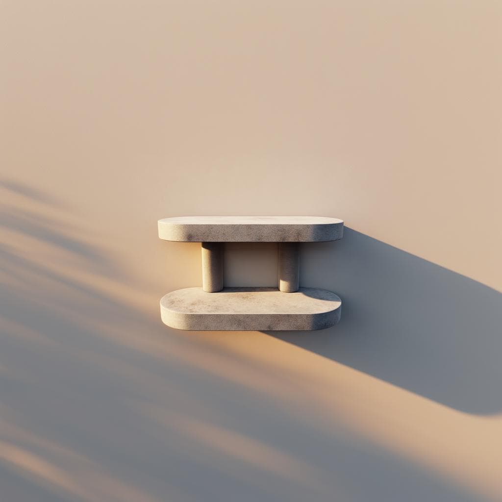 Product gallery view 13 of 3D Printed Minimal Double Wall Shelf.