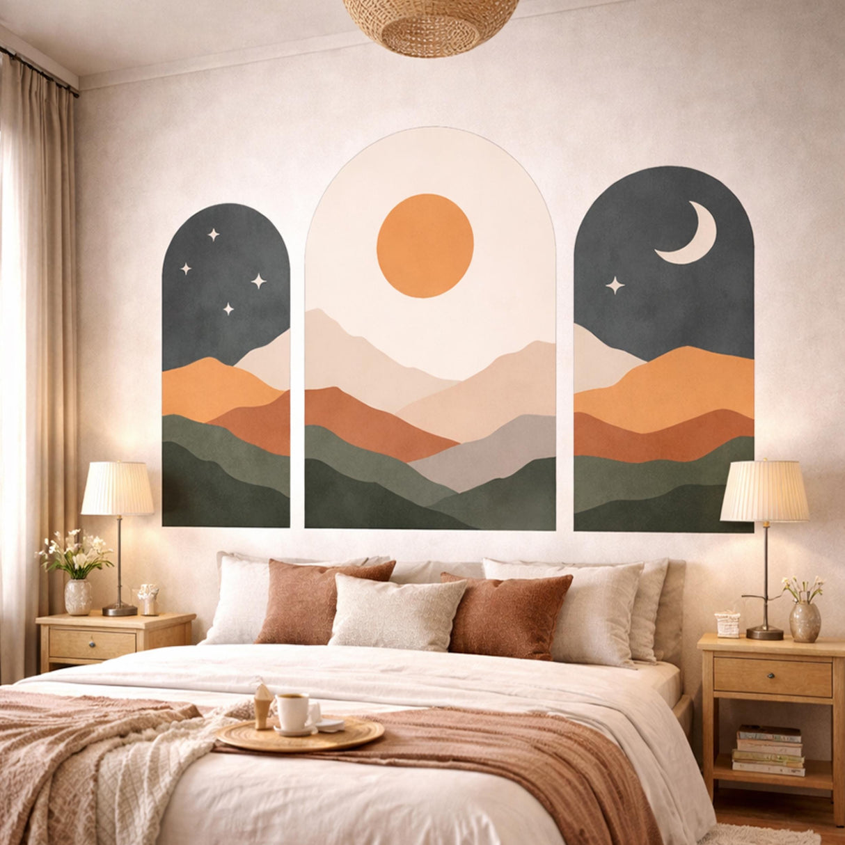 Product detail view of Boho Mountain Decal.