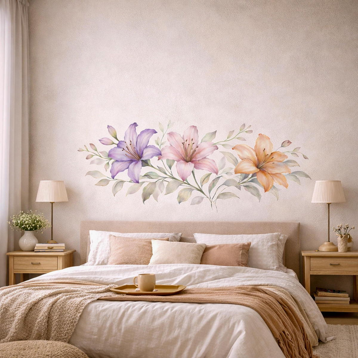 Additional product view of Lily Flower Wall Decal.