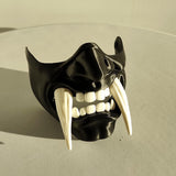 Additional product view of 3D Printed Two-Color Oni Half Face Mask.