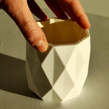 Product gallery view of 3D Printed Faceted Brush and Pen Holder.