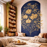 Product presentation view of Gold Orchid Wall Decal.