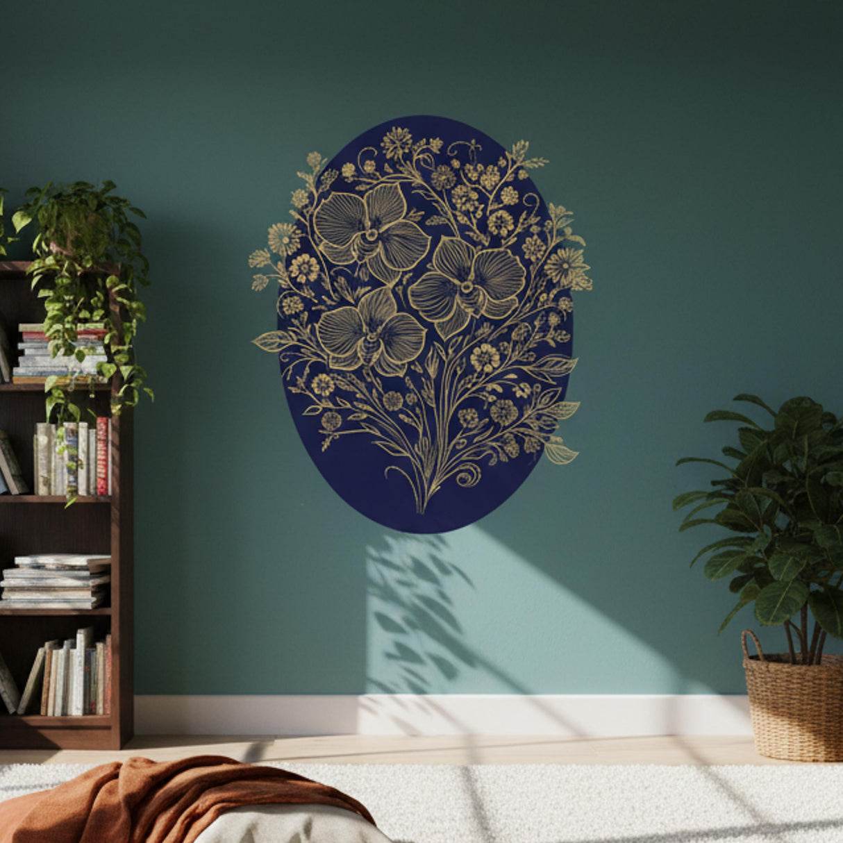 Additional product detail of Gold Filigree Orchid Decal.
