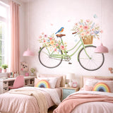 Product detail view of Floral Bicycle Wall Decal.