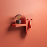 Product gallery view of 3D Printed Character Face Wall Shelf.
