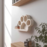 Alternate product view of 3D Printed Paw Print Wall Shelf.