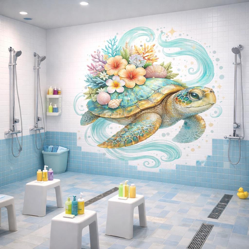 Additional product detail of Sea Turtle Wall Decal.
