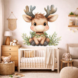 Baby Reindeer Wall Decal displayed in a room setting.