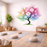 Alternate gallery view of Watercolor Rainbow Tree Decal.
