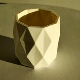 Additional product presentation of 3D Printed Faceted Brush and Pen Holder.