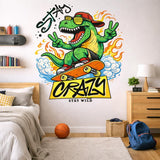 Product view of Skateboarding T-Rex Decal.