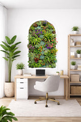 Alternate product presentation of Succulent Wall Decal.