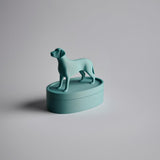 Alternate product view of 3D Printed Dog Figurine Oval Memorial Urn.