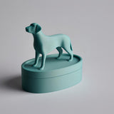 Product gallery view of 3D Printed Dog Figurine Oval Memorial Urn.