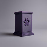Product gallery view of 3D Printed Paw Print Box Memorial Urn.
