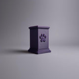 Alternate product view of 3D Printed Paw Print Box Memorial Urn.