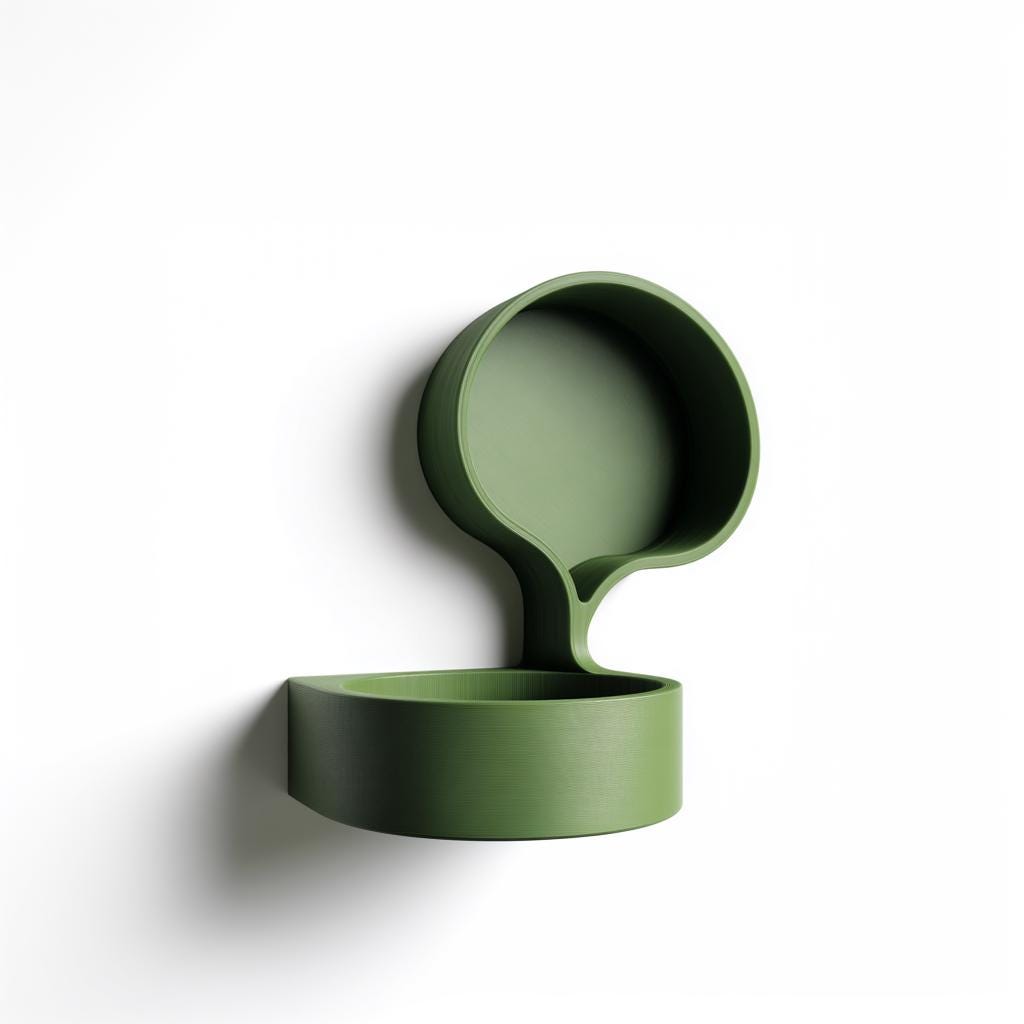 Alternate product view of 3D Printed Organic Bubble Wall Shelf.