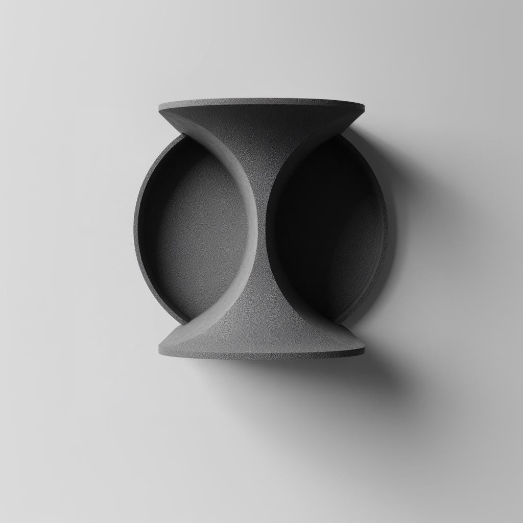 Alternate product view of 3D Printed Dual Circle Wall Shelf.