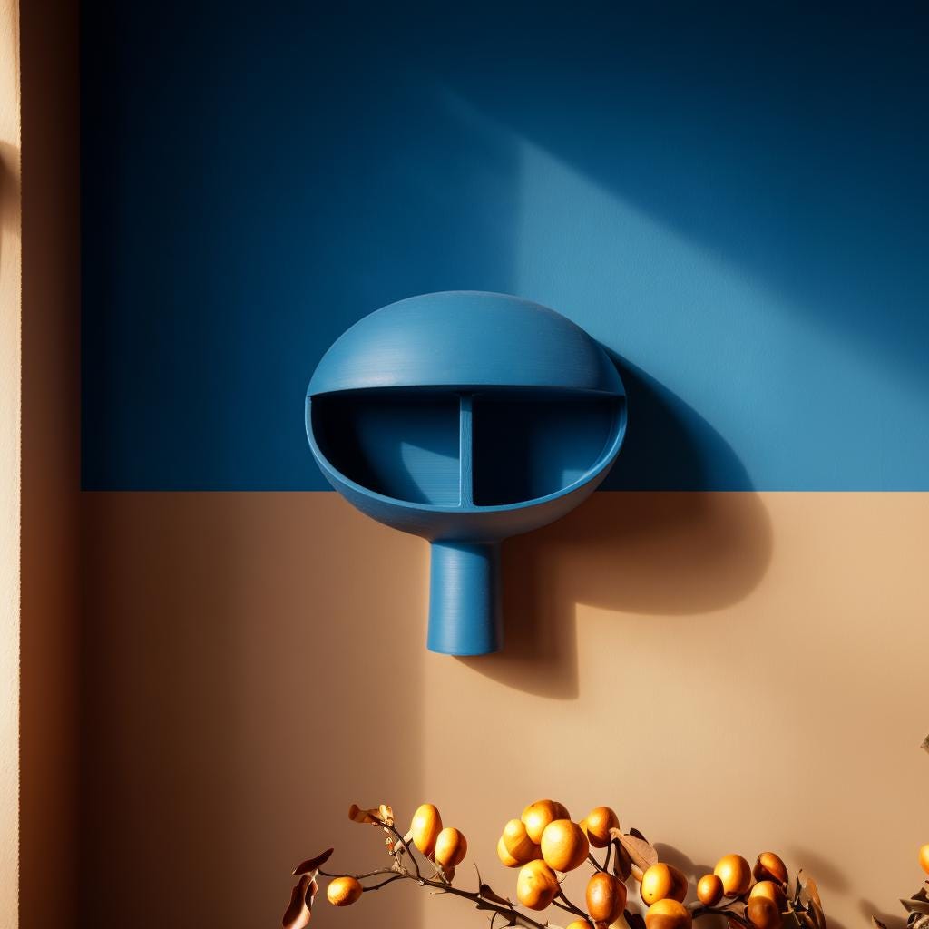 Product gallery view of 3D Printed Dome Niche Wall Shelf.