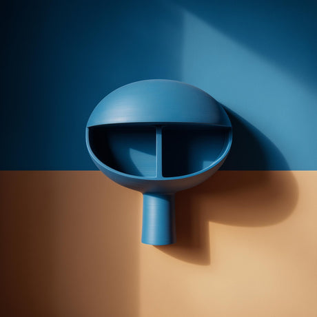 3D printed dome niche wall shelf with two interior display compartments