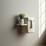 Product gallery view of 3D Printed Abstract Character Face Wall Shelf.