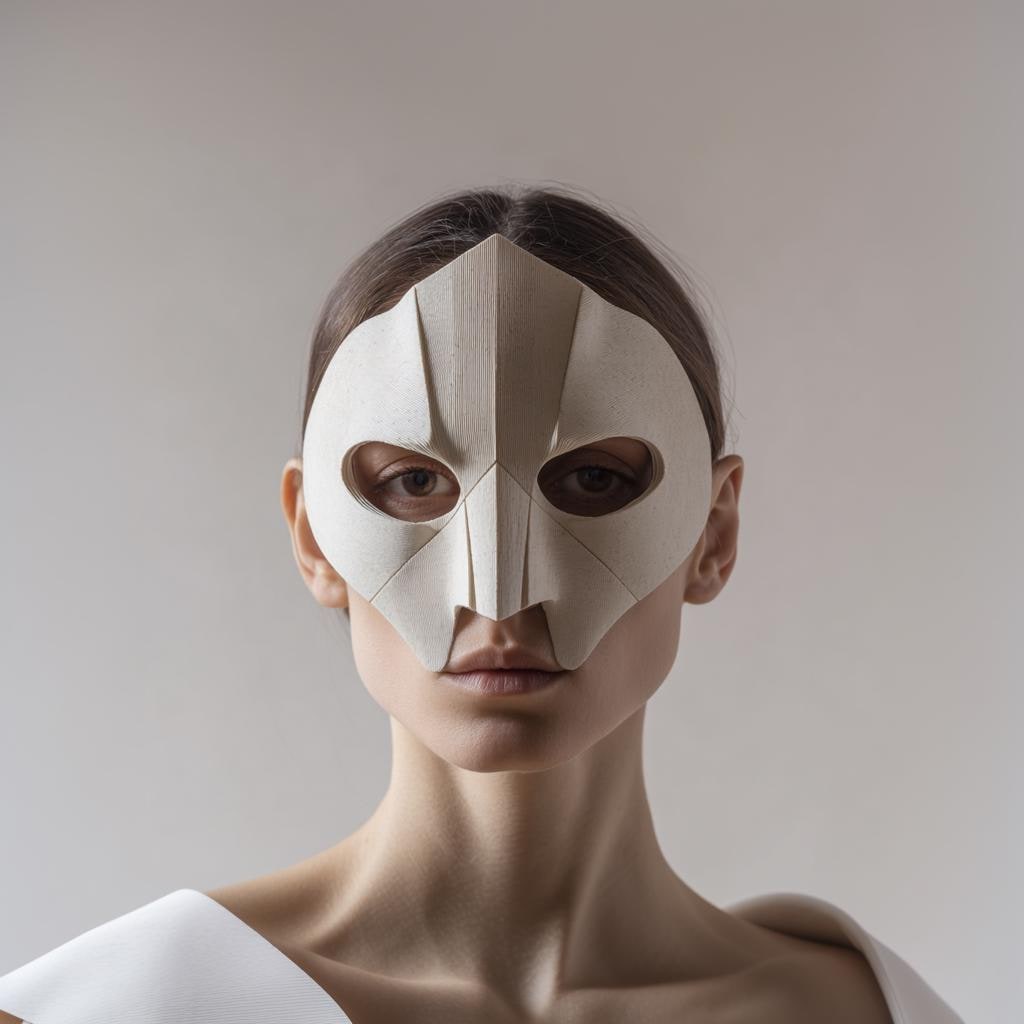 Alternate gallery view of 3D Printed Geometric Half Face Mask.