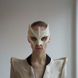 Additional product view of 3D Printed Horned Futuristic Face Mask.
