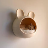 Product gallery view of 3D Printed Bunny Wall Cat Cave.