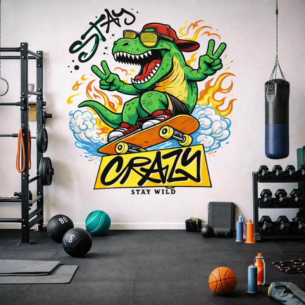 Additional product detail of Skateboarding T-Rex Decal.