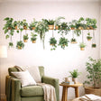Indoor Plant Shelf Wall Decal displayed in a room setting.
