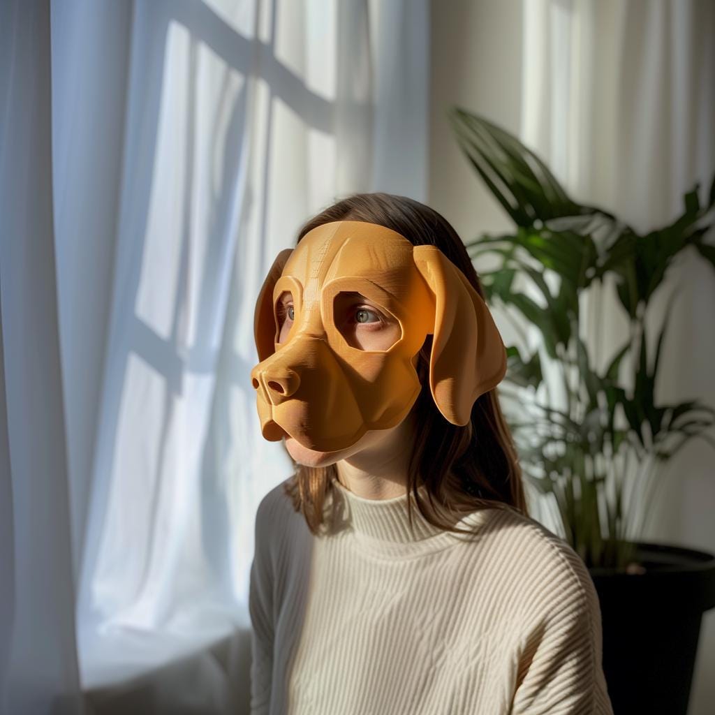 Alternate product view of 3D Printed Beagle Costume Mask.