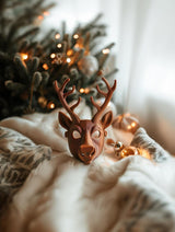 Alternate product view of 3D Printed Antlered Reindeer Costume Mask.