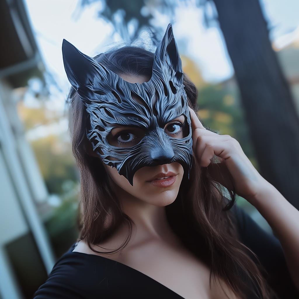 Alternate product view of 3D Printed Werewolf Mask.