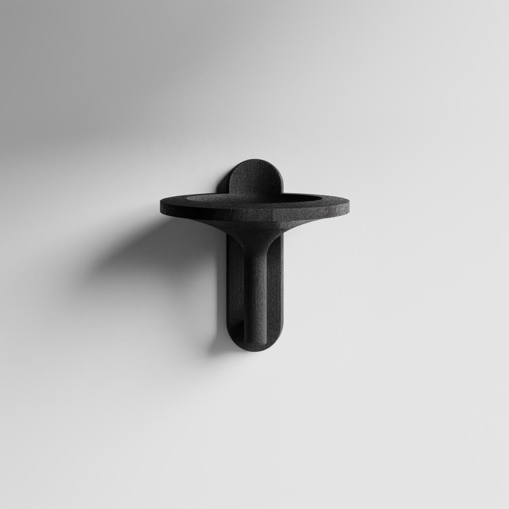 Alternate product view of 3D Printed Pedestal Bowl Wall Shelf.