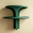 3D printed double-tier wall shelf with two rounded display ledges and central support