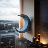 Alternate product view of 3D Printed Crescent Moon Wall Shelf.