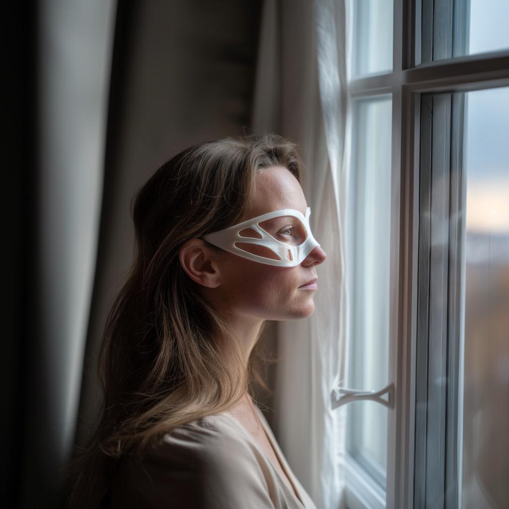 Additional product view of 3D Printed Minimal Contour Eye Mask.