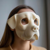 Product gallery view of 3D Printed Bulldog Face Costume Mask.