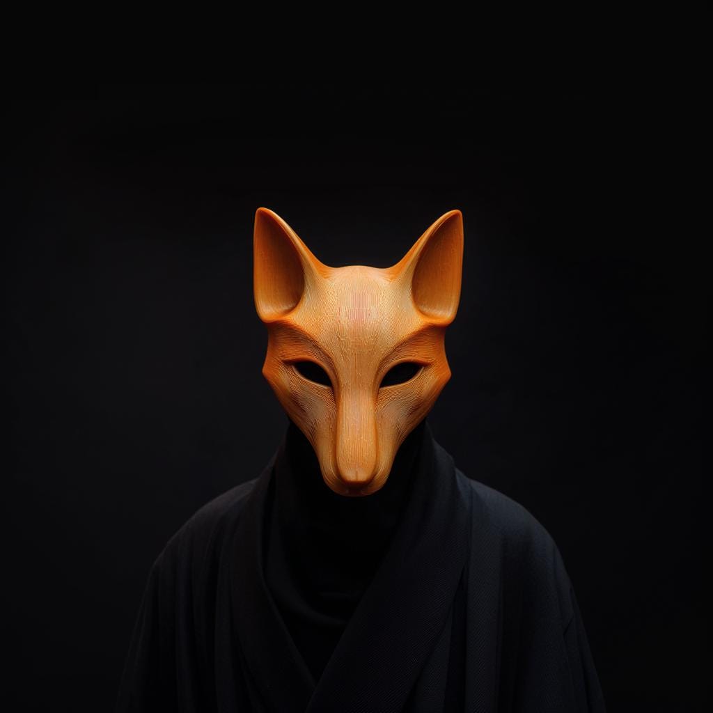 Alternate product view of 3D Printed Sculptural Fox Costume Mask.