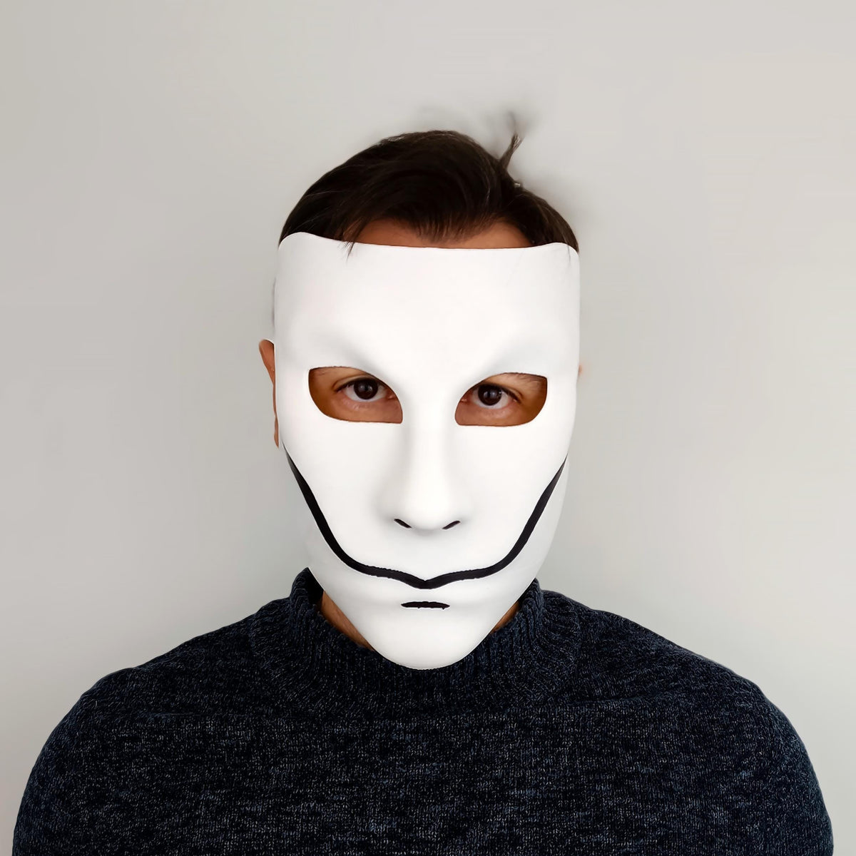 Additional product view of 3D Printed Smiling Phantom Cosplay Mask.