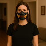 Product gallery view of 3D Printed Oni Mempo Half Face Mask.